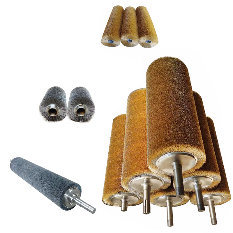 Brosse en fil d'acier Vanico Brosse à rouleau industrielle pour éliminer la rouille, tailles personnalisées disponibles.